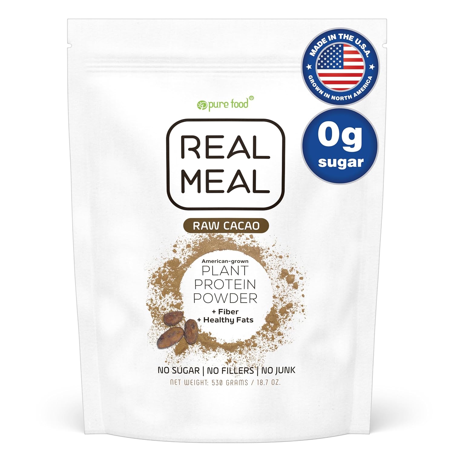 Real Meal Replacement Powder: Chocolate - 530 Gram Pouch